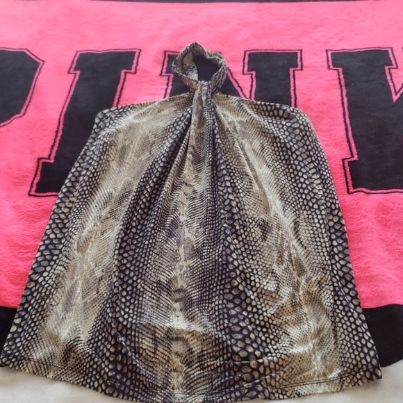 Express Tops - Gorgeous Snake Print Express Halter Top